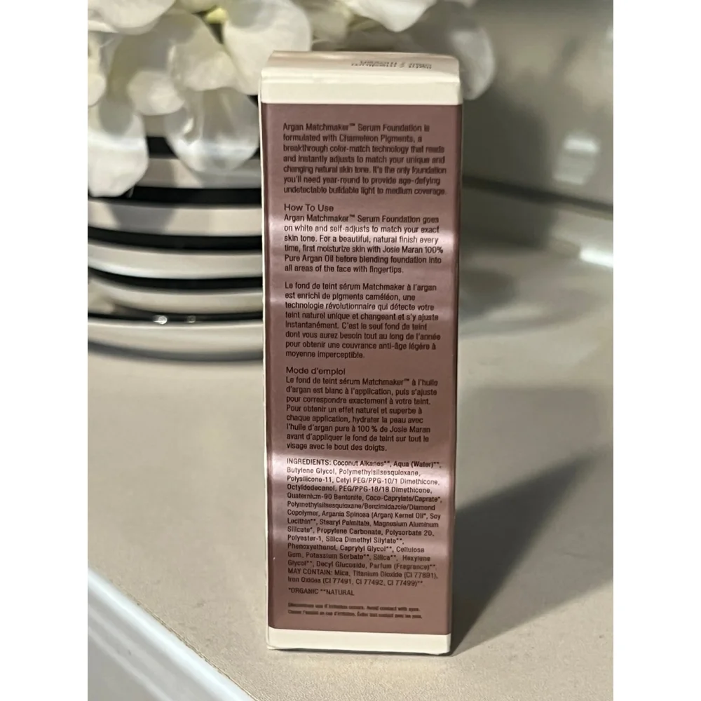 LAST ONE! JOSIE MARAN Argan Matchmaker Serum Adjusting Foundation Light Medium